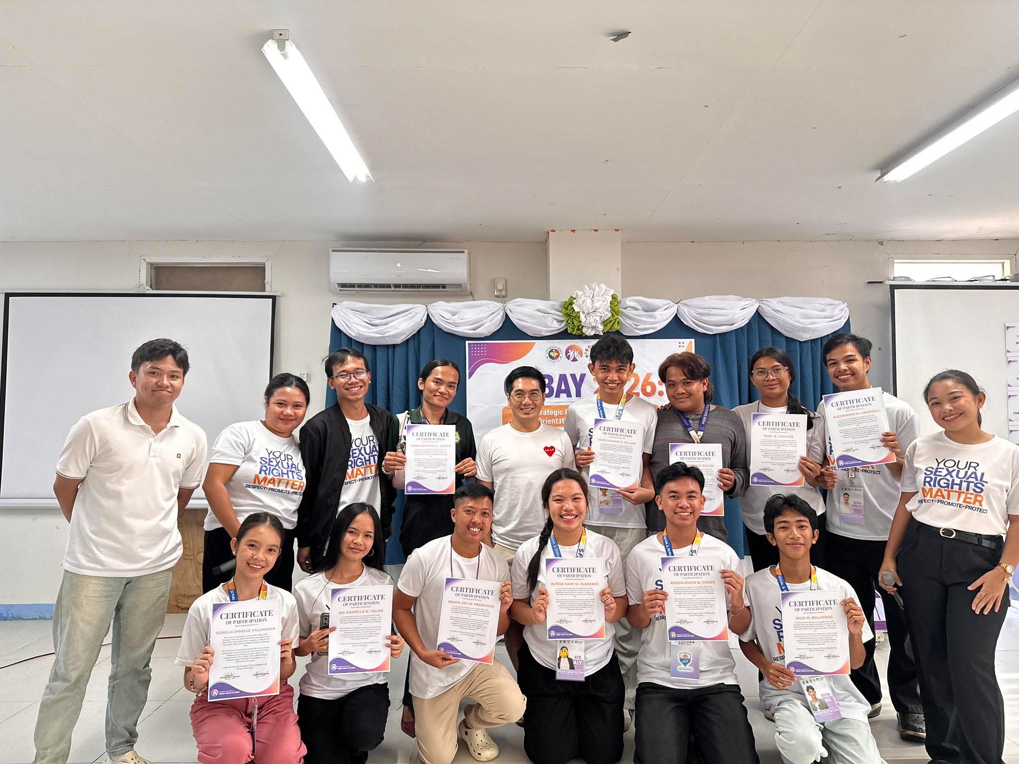 CAPE youth participants celebrating the completion of a training